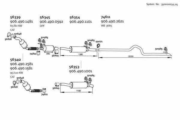  350000034_05 Exhaust system 35000003405