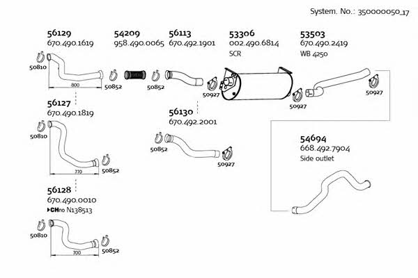  350000050_17 Exhaust system 35000005017