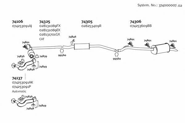  374000007_02 Exhaust system 37400000702