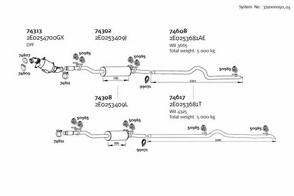  374000050_03 Exhaust system 37400005003