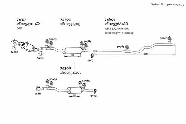  374000050_04 Exhaust system 37400005004