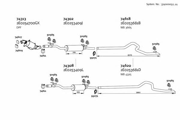 Dinex 374000052_01 Exhaust system 37400005201