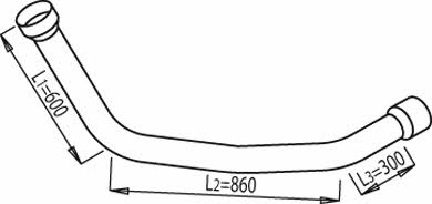 Dinex 68110 Exhaust pipe 68110