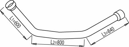 Dinex 68156 Exhaust pipe 68156