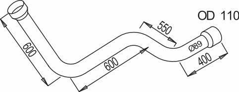Dinex 68183 Exhaust pipe 68183