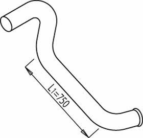 Dinex 68631 Exhaust pipe 68631