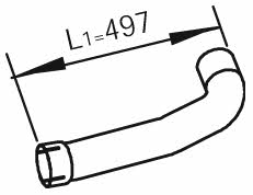 Dinex 47276 Exhaust pipe 47276