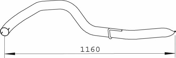 Dinex 74527 Exhaust pipe 74527