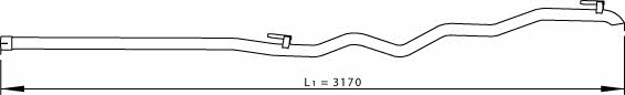 Dinex 74612 Exhaust pipe 74612