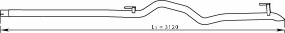 Dinex 74613 Exhaust pipe 74613