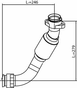 Dinex 54233 Exhaust pipe 54233