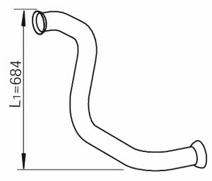 Dinex 56127 Exhaust pipe 56127