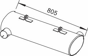 Dinex 64343 Middle-/End Silencer 64343