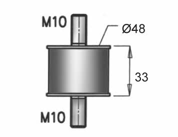 64817 Dinex Exhaust mounting pad