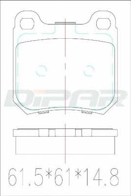 Ditas DFB3316 Brake Pad Set, disc brake DFB3316