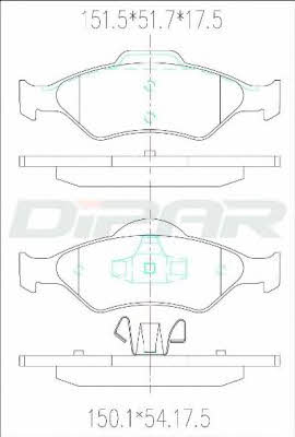 Ditas DFB3336 Brake Pad Set, disc brake DFB3336