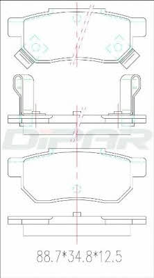 Ditas DFB5215 Brake Pad Set, disc brake DFB5215