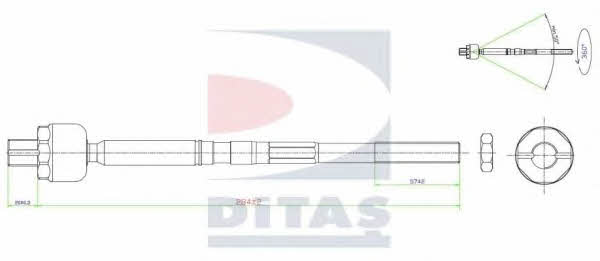 Ditas A2-5640 Inner Tie Rod A25640