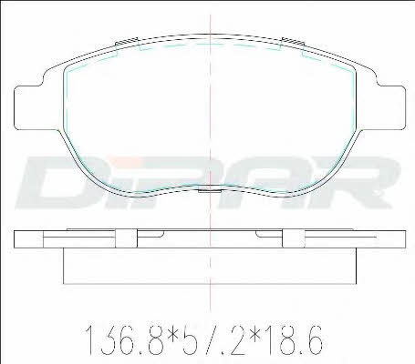 Ditas DFB2464 Brake Pad Set, disc brake DFB2464