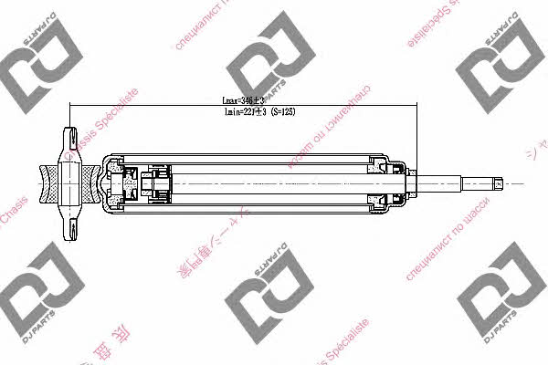 Dj parts DS1588HT Front oil shock absorber DS1588HT