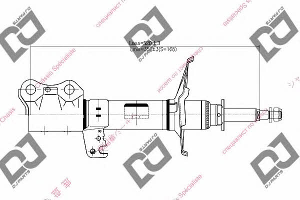 Dj parts DS1748GS Front right gas oil shock absorber DS1748GS