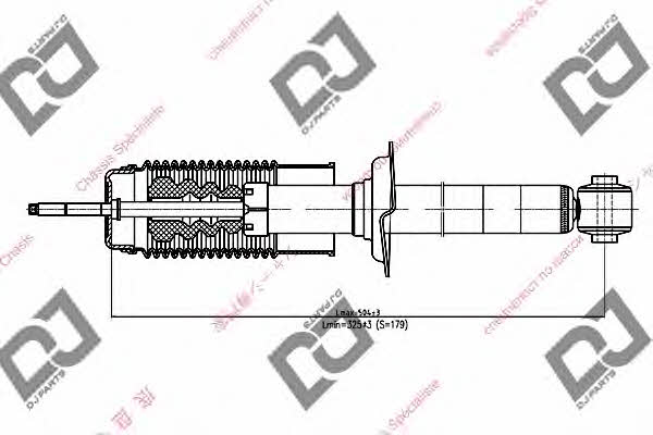 Dj parts DS1158HT Rear oil shock absorber DS1158HT