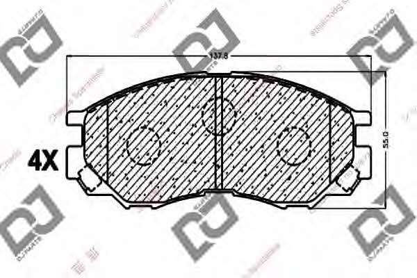 Dj parts BP1016 Brake Pad Set, disc brake BP1016