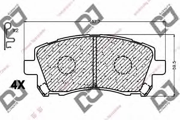 Dj parts BP1038 Brake Pad Set, disc brake BP1038