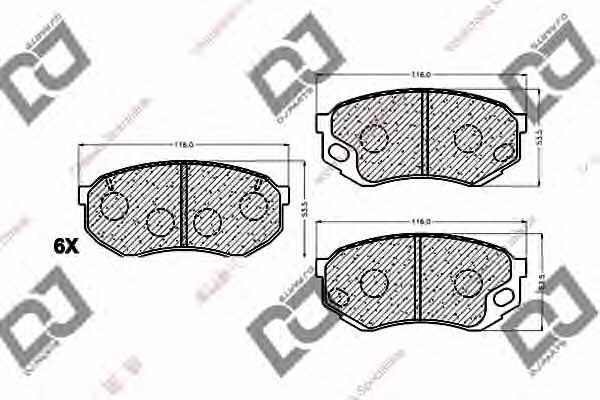 Dj parts BP1058 Brake Pad Set, disc brake BP1058