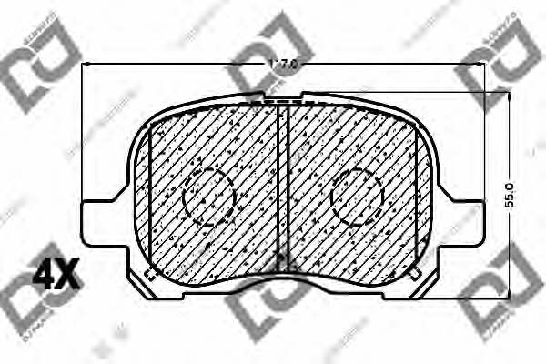 Dj parts BP1065 Brake Pad Set, disc brake BP1065