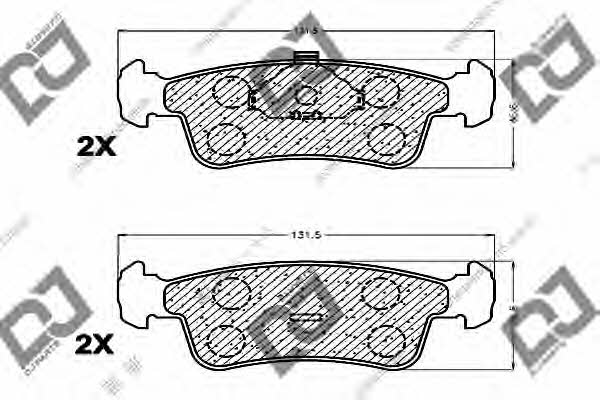 Dj parts BP1099 Brake Pad Set, disc brake BP1099