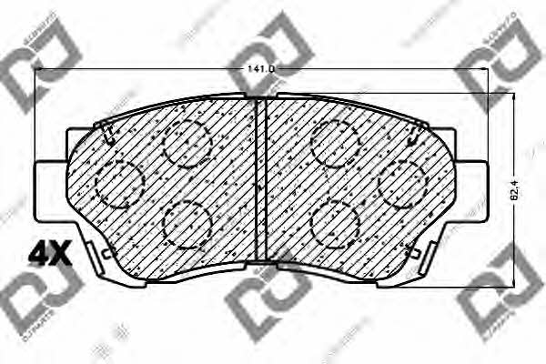 Dj parts BP1119 Brake Pad Set, disc brake BP1119