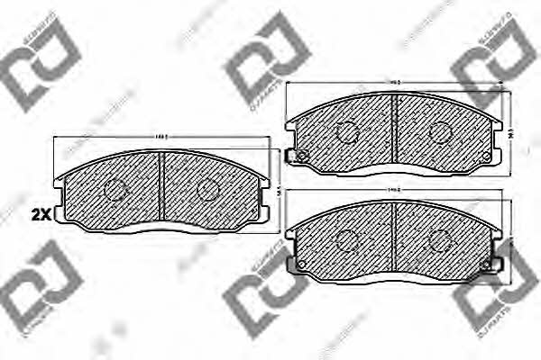 Dj parts BP1126 Brake Pad Set, disc brake BP1126