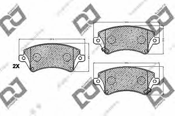 Dj parts BP1140 Brake Pad Set, disc brake BP1140