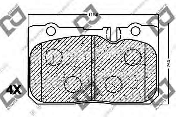 Dj parts BP1148 Brake Pad Set, disc brake BP1148