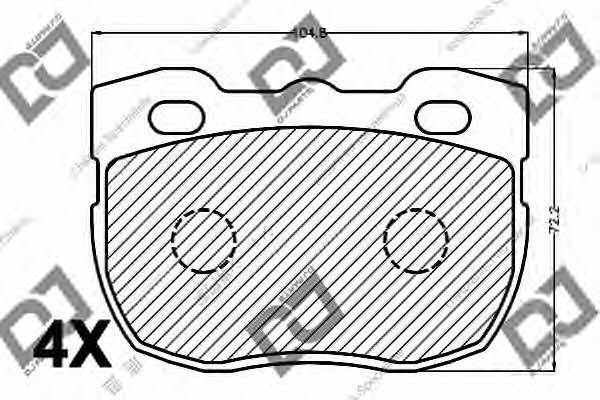 Dj parts BP1195 Brake Pad Set, disc brake BP1195