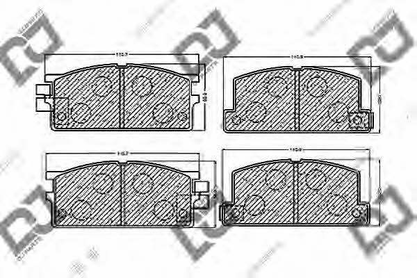 Dj parts BP1198 Brake Pad Set, disc brake BP1198