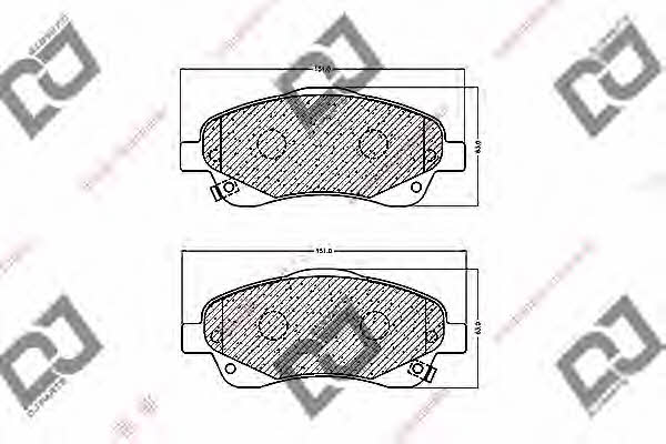 Dj parts BP1236 Brake Pad Set, disc brake BP1236