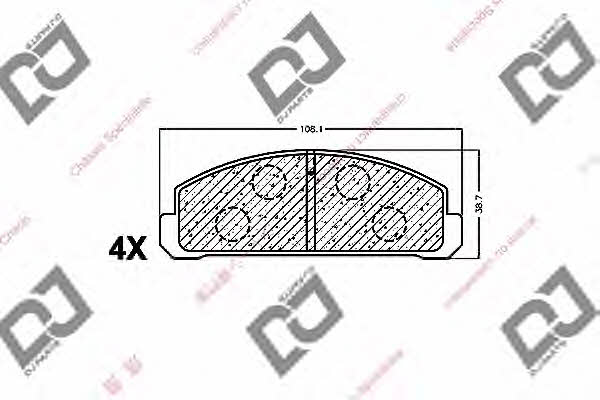 Dj parts BP1264 Brake Pad Set, disc brake BP1264