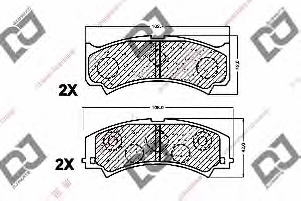 Dj parts BP1425 Brake Pad Set, disc brake BP1425