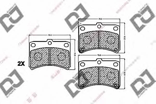 Dj parts BP1430 Brake Pad Set, disc brake BP1430