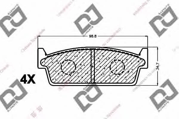 Dj parts BP1484 Brake Pad Set, disc brake BP1484