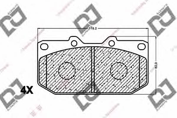 Dj parts BP1489 Brake Pad Set, disc brake BP1489