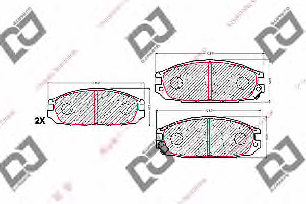 Dj parts BP1498 Brake Pad Set, disc brake BP1498