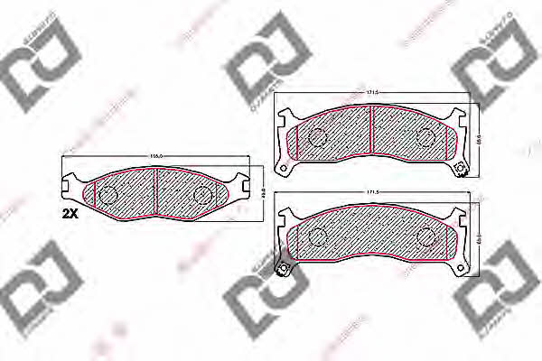 Dj parts BP1507 Brake Pad Set, disc brake BP1507