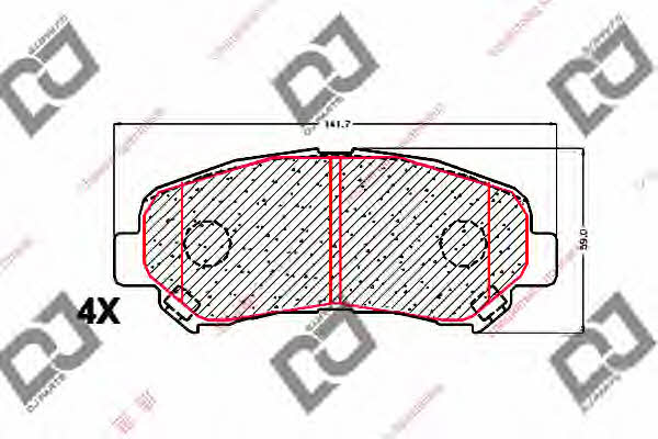 Dj parts BP1522 Brake Pad Set, disc brake BP1522