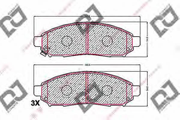 Dj parts BP1526 Brake Pad Set, disc brake BP1526