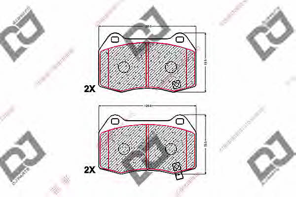 Dj parts BP1528 Brake Pad Set, disc brake BP1528