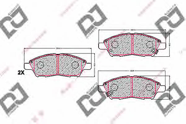 Dj parts BP1529 Brake Pad Set, disc brake BP1529