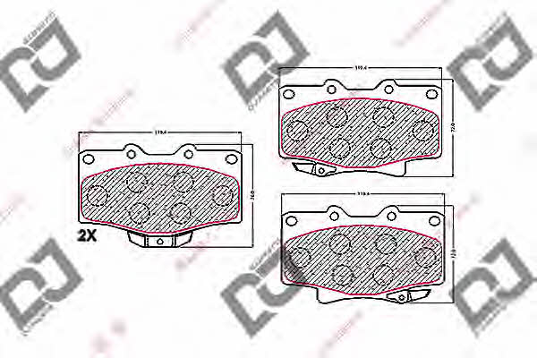Dj parts BP1577 Brake Pad Set, disc brake BP1577
